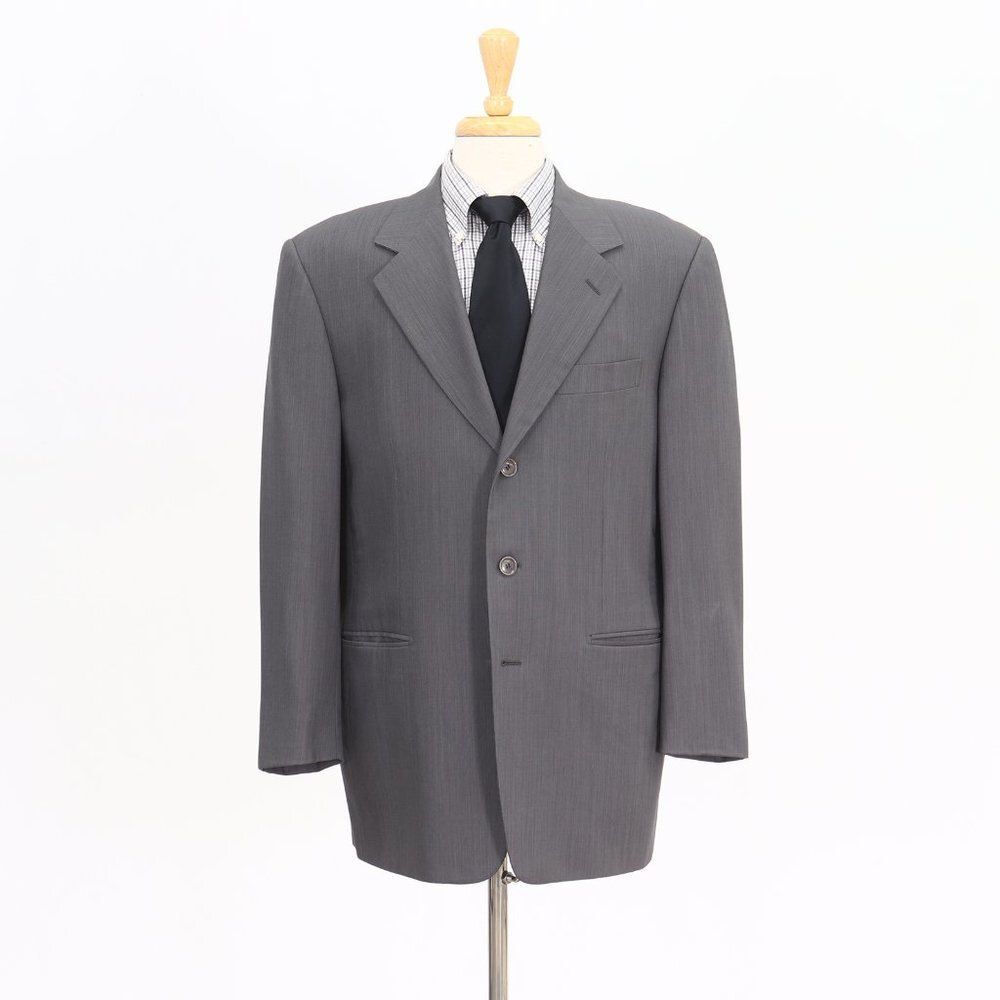 Pal Zileri 42R Gray Solid 3-Button Sport Coat Blazer Jacket O405